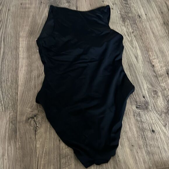 Andie Swim Oahu Lace-Up One Piece SWIMSUIT M MT medium Torso Black NEW $112 - Picture 8 of 8